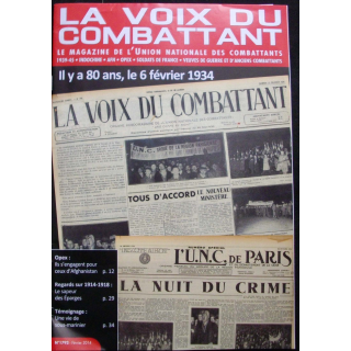 LA VOIX DU COMBATTANT N°1792 février 2014 : magazine de l'UNC