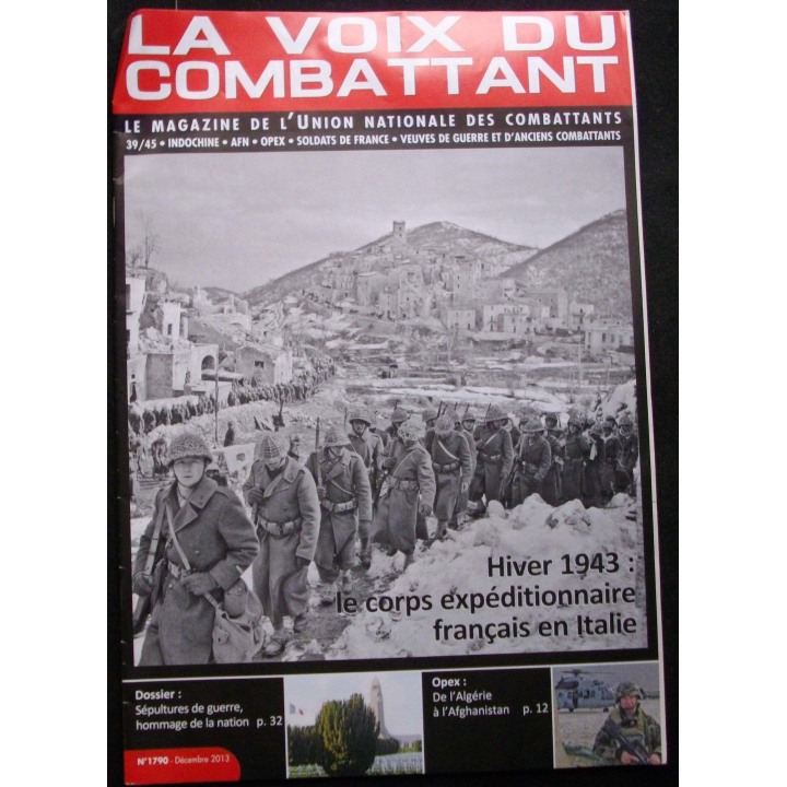 LA VOIX DU COMBATTANT N°1790 Décembre 2013 : magazine de l'UNC