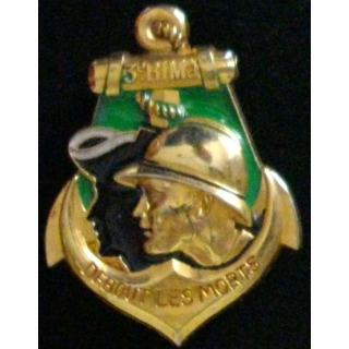 insigne du 3° régiment d'infanterie de marine debout les morts Boussemart H. 398