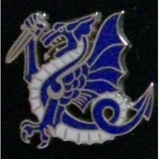 Centre de l'insigne du 8° RPIMA dragon bleu