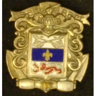 JEAN BART : insigne du bâtiment de ligne Jean Bart Courtois émail