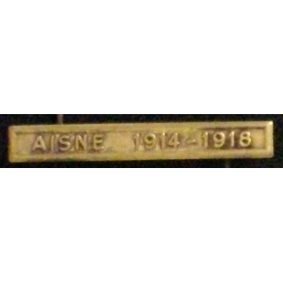 Barrette "Aisne 1914 - 1918" de la médaille du Chemin des Dames