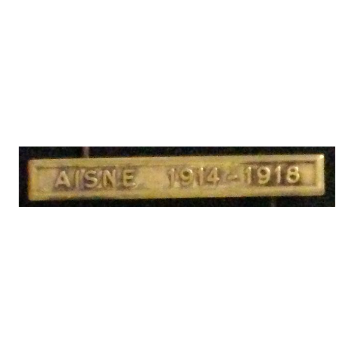 Barrette "Aisne 1914 - 1918" de la médaille du Chemin des Dames