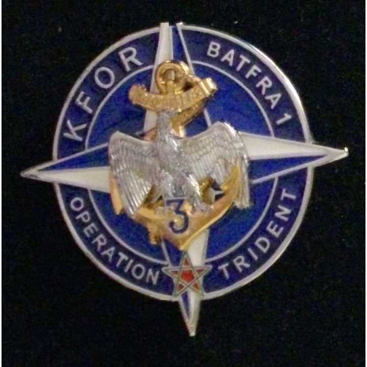 Insigne du 3° régiment d'infanterie de marine batfra n° 1 ops trident