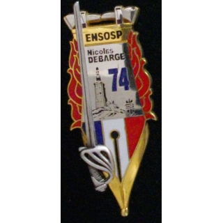 Insigne de la 74° promotion de l'ENSOSP Nicolas Debarge