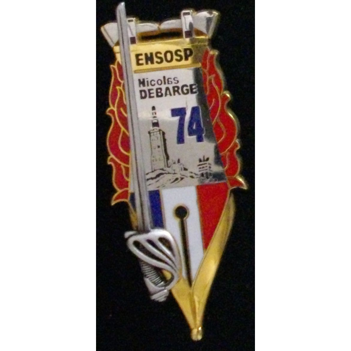Insigne de la 74° promotion de l'ENSOSP Nicolas Debarge