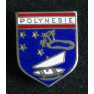 GENDARMERIE : insigne de l'écu de la gendarmerie de Polynésie de fabrication Arthus Bertrand G. 2328