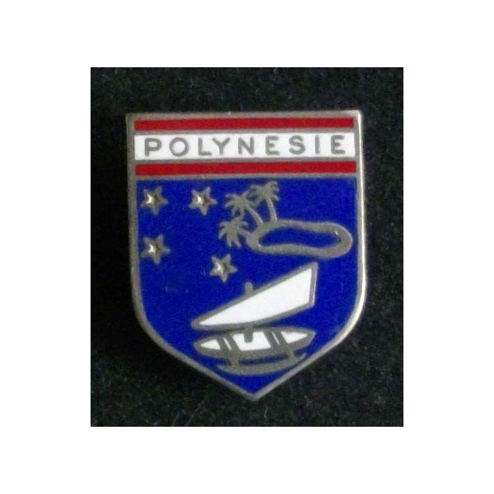 GENDARMERIE : insigne de l'écu de la gendarmerie de Polynésie de fabrication Arthus Bertrand G. 2328