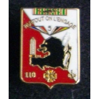 110°RI : pin's de l'insigne de la 5° compagnie du 110° régiment d'infanterie de fabrication Boussemart de hauteur 1,8 cm