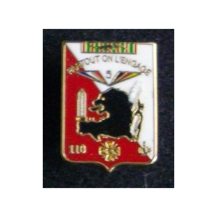 110°RI : pin's de l'insigne de la 5° compagnie du 110° régiment d'infanterie de fabrication Boussemart de hauteur 1,8 cm