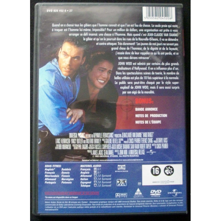 DVD intitulé " Cyborg " film avec Van Damme