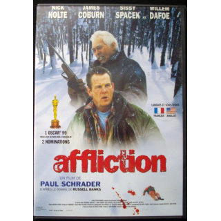 DVD intitulé " Affliction " film de Paul Schrader avec Nolte, Cobrun, Spacek et Dafoe