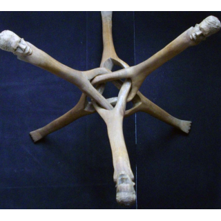 Magnifique support en bois sculpté de plateau de 33 cm de hauteur lorsqu'il est ouvert