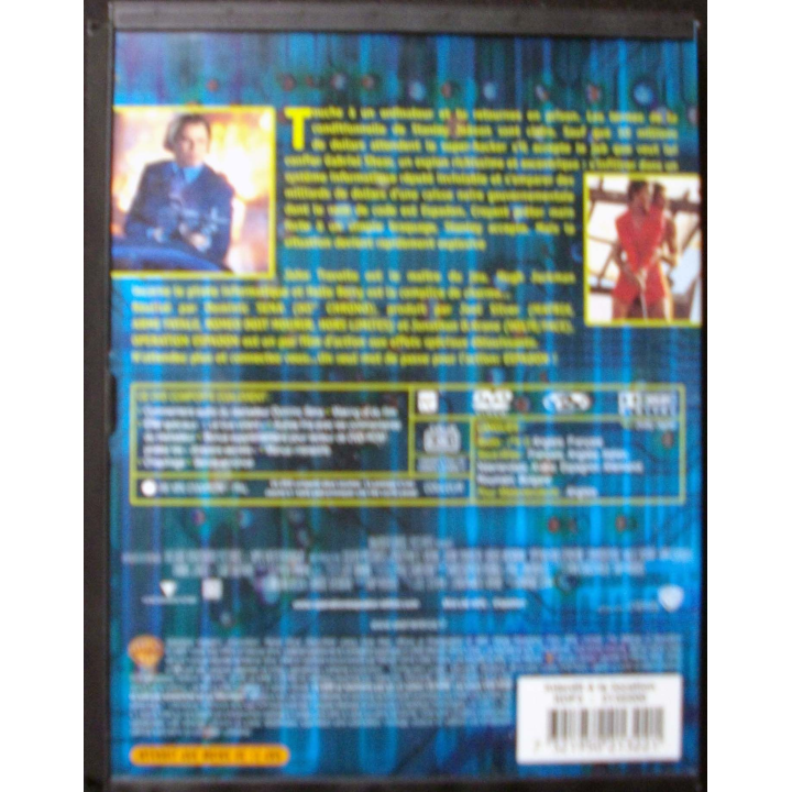 DVD intitulé " Opération Espadon " film avec John Travolta