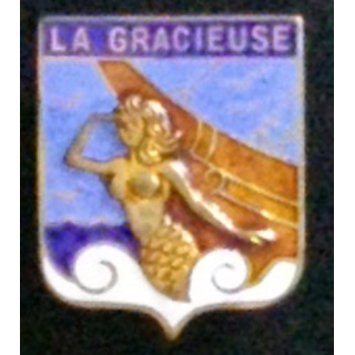 LA GRACIEUSE : Aviso Dragueur La Gracieuse de fabrication Augis en émail