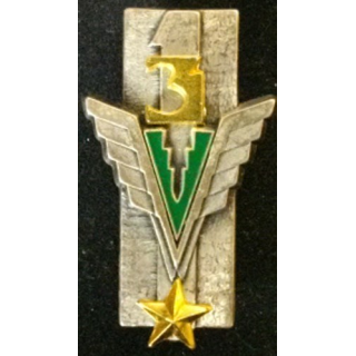 3° RHC : insigne du 3° régiment d'hélicoptères de combat de fabrication Fraisse G. 2537 vert clair