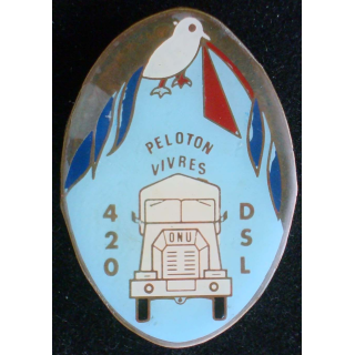 TRAIN : insigne du peloton vivres du 420° DSL fabrication locale
