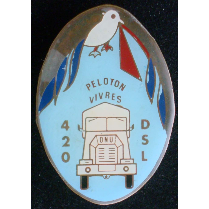 TRAIN : insigne du peloton vivres du 420° DSL fabrication locale