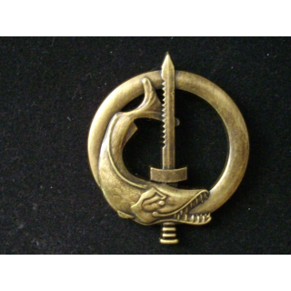 Brevet d'équipage subaquatique de fabrication Beraudy Vaure GS 48 tout bronze
