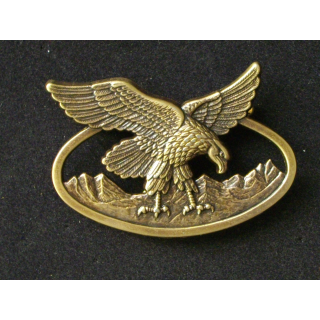 Insigne métallique de brevet d'alpiniste ou de skieur militaire de fabrication Béraudy Vaure GS. 136