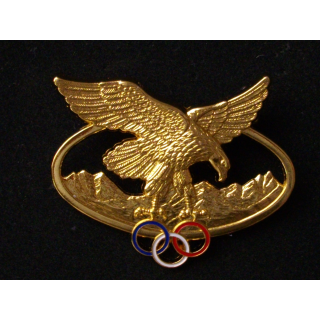 Insigne métallique de brevet d'expert en formation des troupes de montagne de fabrication Béraudy Vaure GS. 125