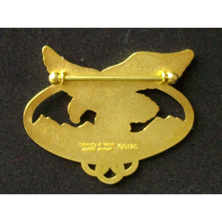Insigne métallique de brevet d'expert en formation des troupes de montagne de fabrication Béraudy Vaure GS. 125