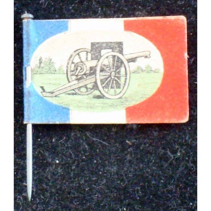 Insigne papier sur épingle du canon de 75 du Touring Club de France 1914-1915