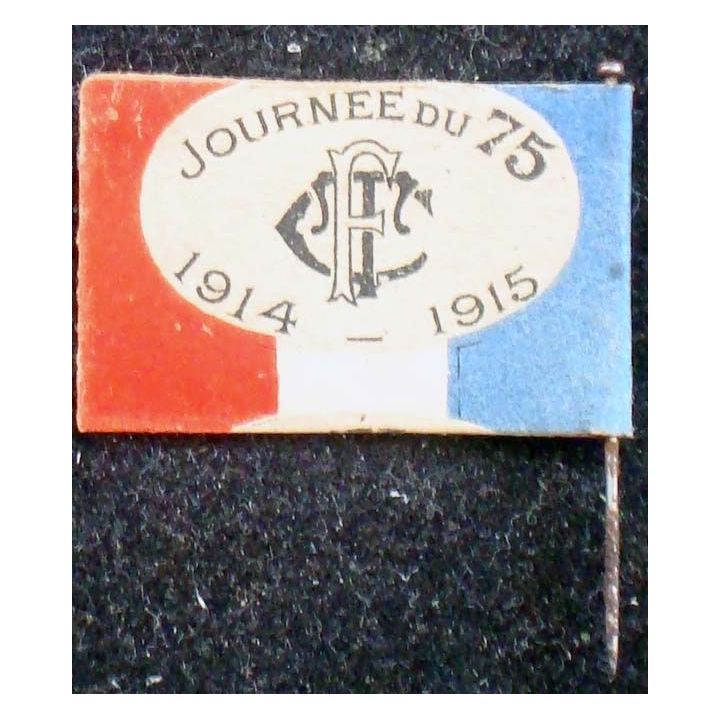 Insigne papier sur épingle du canon de 75 du Touring Club de France 1914-1915