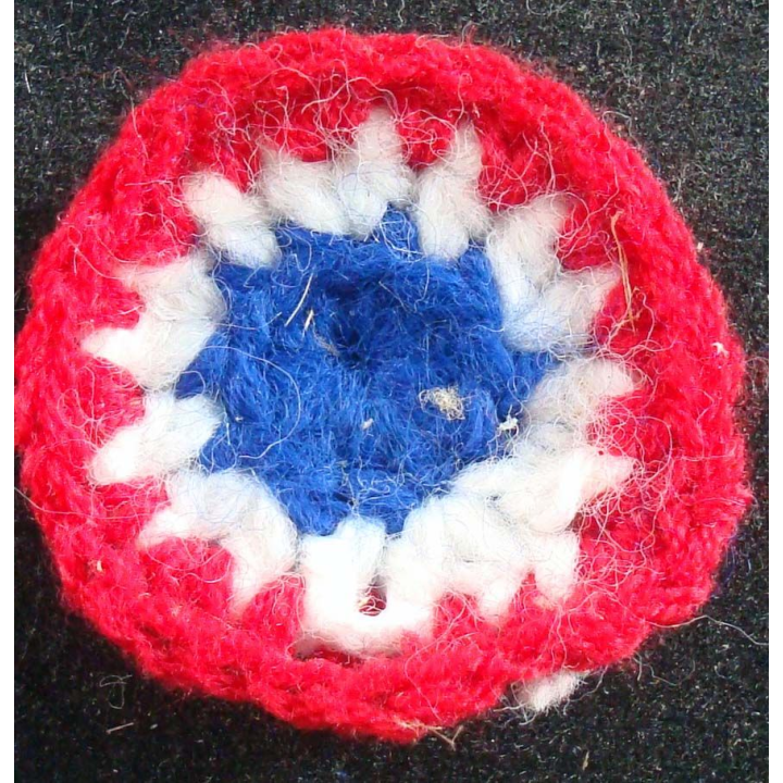 JOURNEE 1914 - 1918  :  insigne en laine du bleuet de France