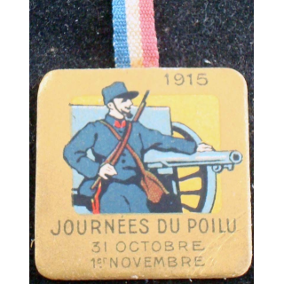 Insigne cartonné sur la journée du poilu 31 octobre 1° novembre 1915