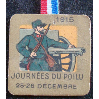 Insigne cartonné sur la journée du poilu 25 et 26 décembre 1915
