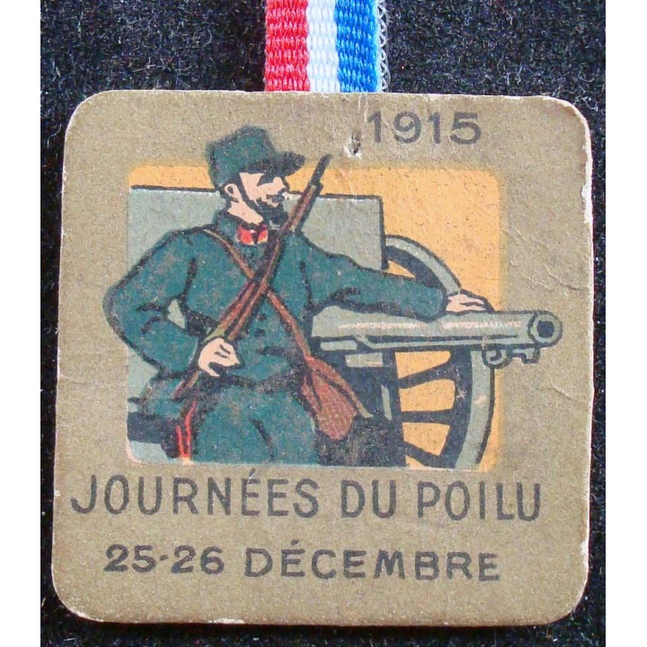 Insigne cartonné sur la journée du poilu 25 et 26 décembre 1915