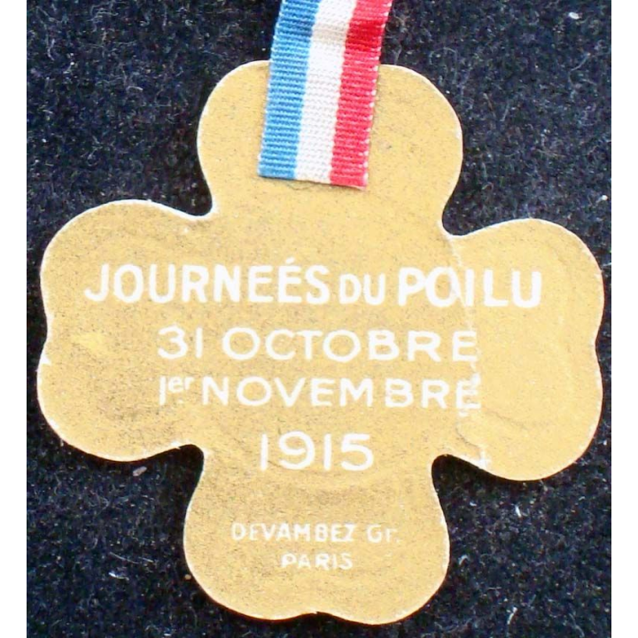Insigne cartonné sur la journée du poilu 31 octobre 1° novembre 1915
