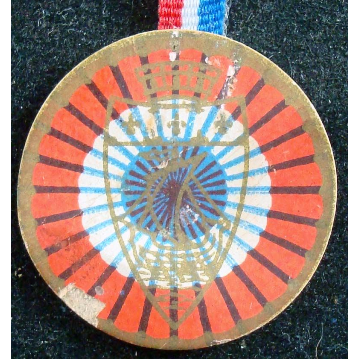 JOURNEE 1914 - 1918  :  insigne cartonné de la journée de Paris 14 juillet 1916