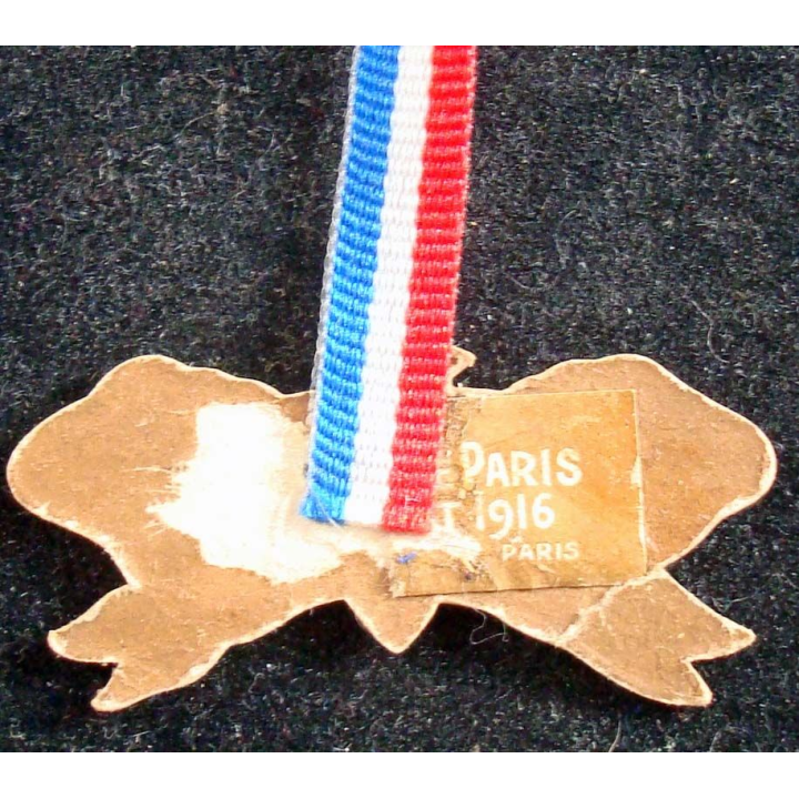 Insigne cartonné de la journée de Paris 14 juillet 1916