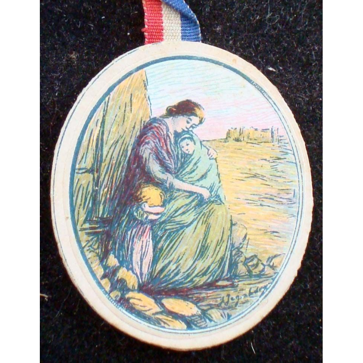 Insigne cartonné de la journée nationale des orphelins de la guerre 1914 - 15 - 16