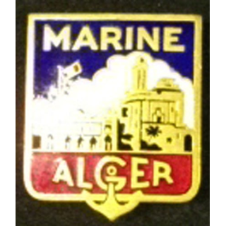 MARINE ALGER : insigne de la Marine à Alger Arthus Bertrand en émail