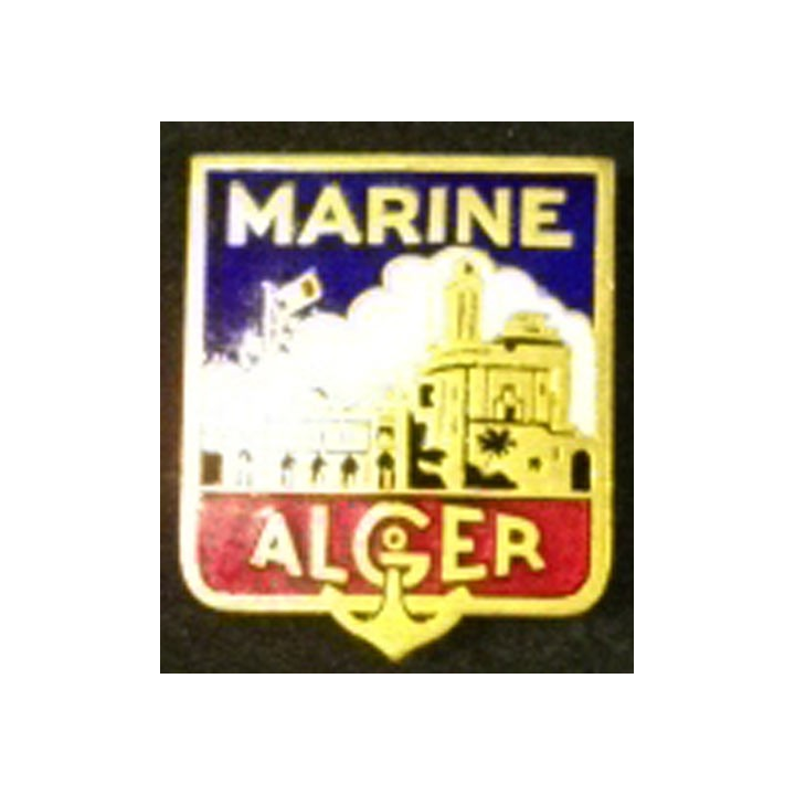MARINE ALGER : insigne de la Marine à Alger Arthus Bertrand en émail