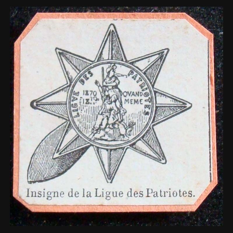 Insigne cartonné de la ligue des patriotes