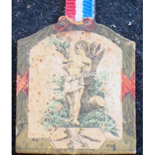 JOURNEE 1914 - 1918  :  insigne cartonné de Saint Sébastien