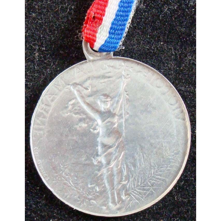 JOURNEE 1914 - 1918  :  médaille en métal embouti argenté de la victoire de la Marne