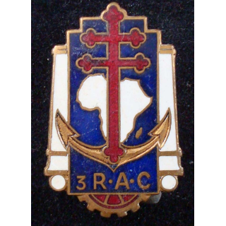 3° régiment d'artillerie colonial de fabrication Drago en émail petit 3