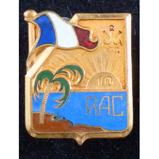 10° régiment d'artillerie coloniale de fabrication Drago Paris Nice en émail avec un infime éclat
