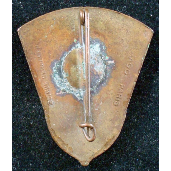 4° régiment d'artillerie coloniale de fabrication Drago Romainville en émail épingle coupée