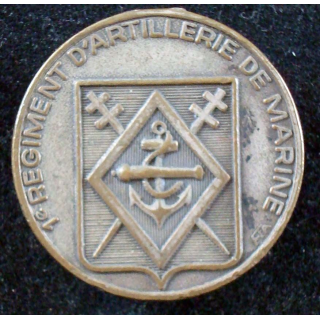Médaille du 1° régiment d'artillerie de marine de fabrication FIA