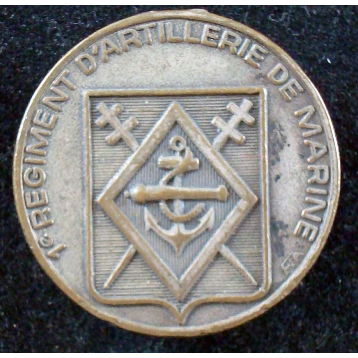 Médaille du 1° régiment d'artillerie de marine de fabrication FIA