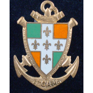 11° groupe d'artillerie de marine de fabrication Drago G. 820 en émail