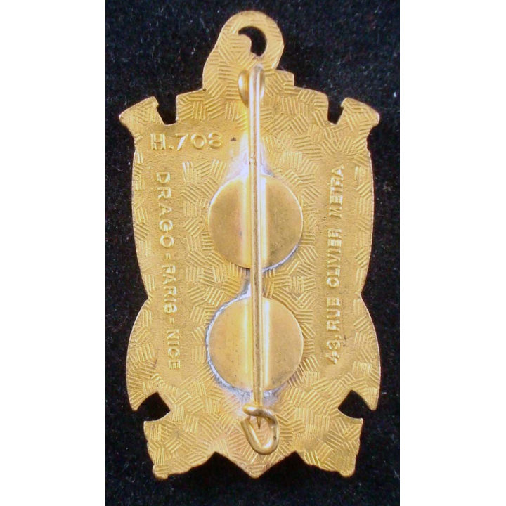 12° régiment d'artillerie antiaérienne coloniale de fabrication Drago Olivier Métra H. 708 en émail