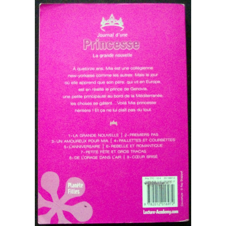 journal d'une Princesse Tome 1 La grande nouvelle de Meg Cabot Editions Hachette Jeunesse