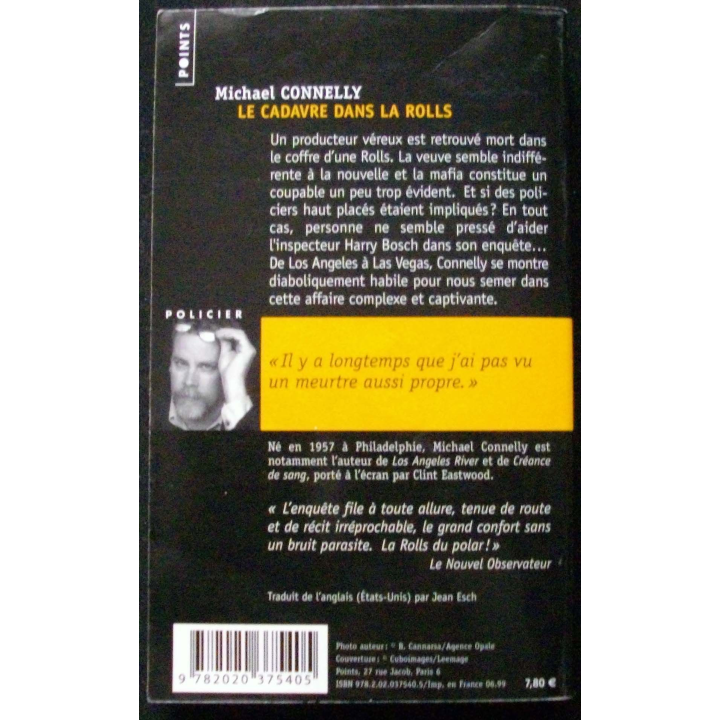 LIVRE : roman policier "Le cadavre dans la rolls" de Michael Connelly aux Editions Points